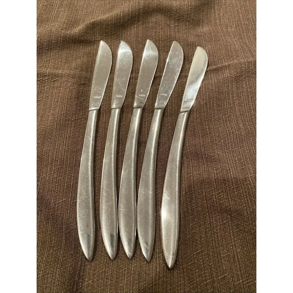 Lot of 5 Riviera Stainless Steel‎ Japan Flatware Steak Knives